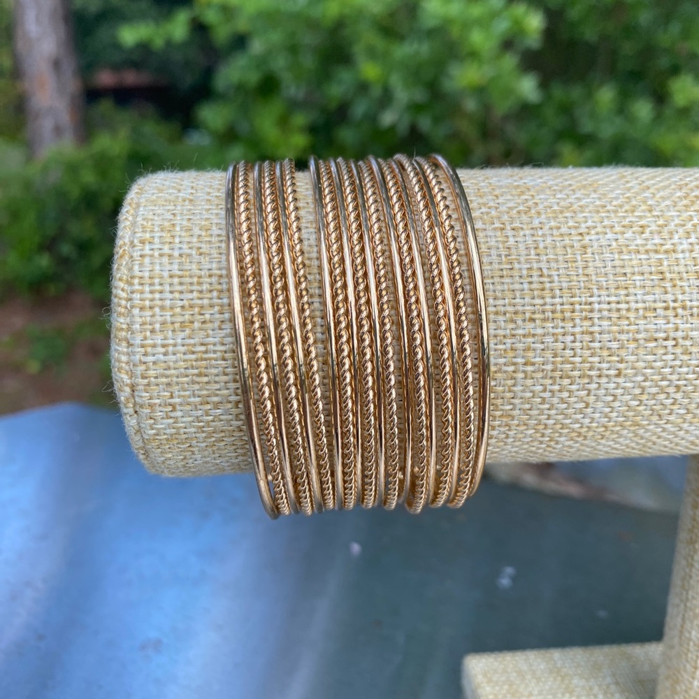 Gold Cuff Bracelet (19 strands)